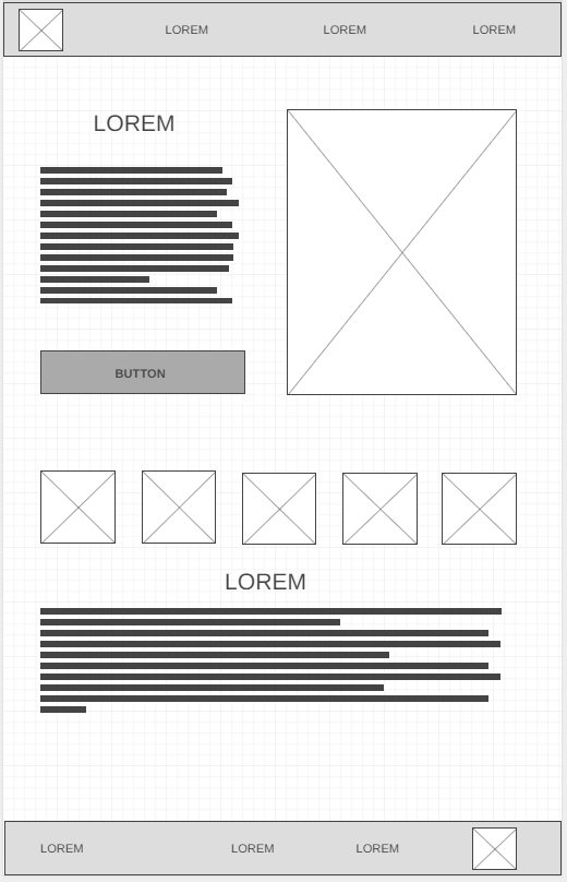 home page wireframe